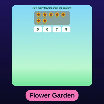 Flowers game: Flower Garden Math