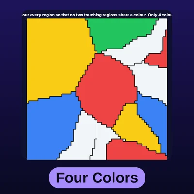 Four Colors Map Puzzle